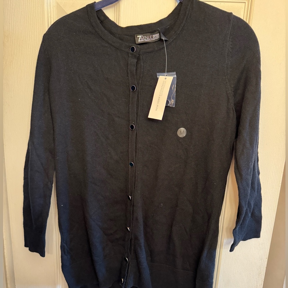 Black Cardigan Sweater NWT